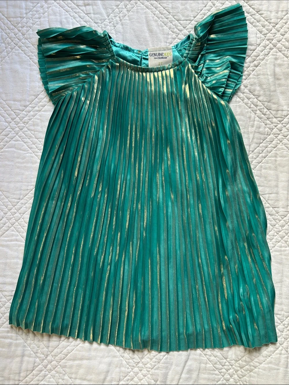 OshKosh B'gosh Teal Dress with Gold Accents